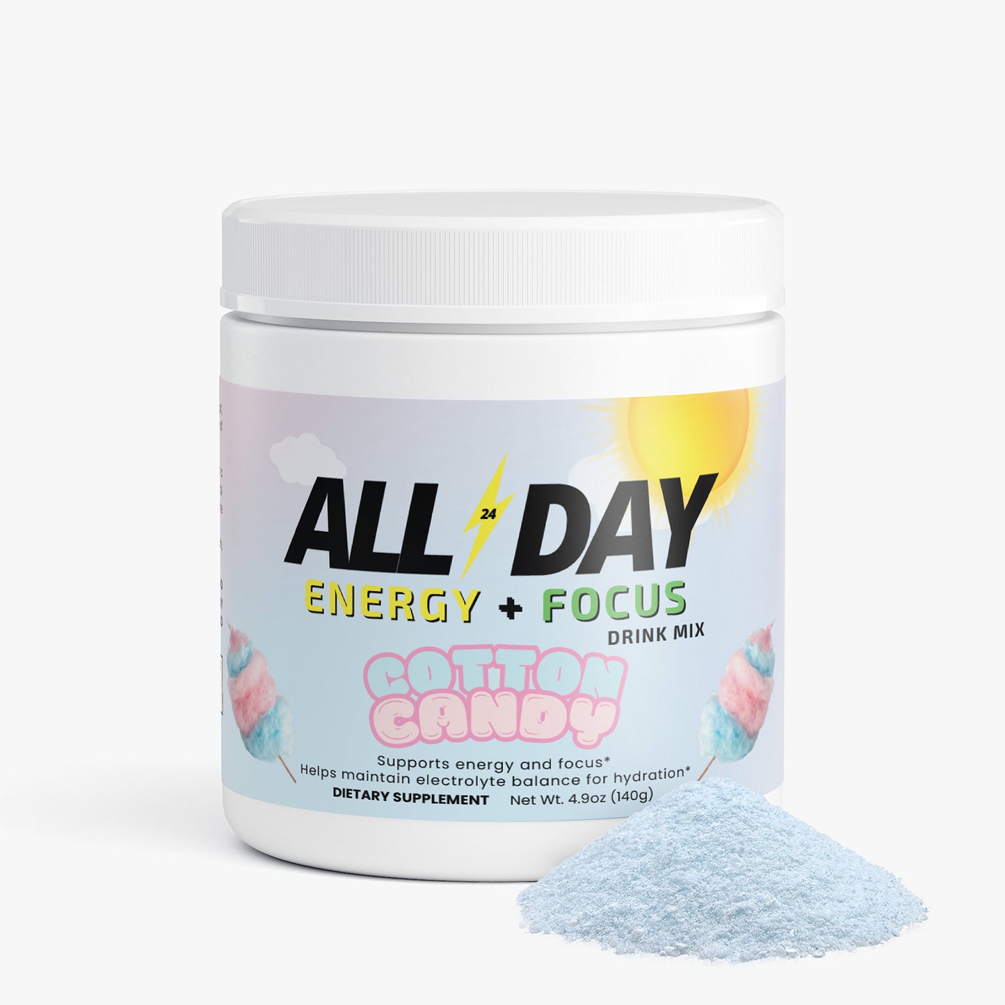 'ALL DAY' Energy Drink Mix (Cotton Candy)