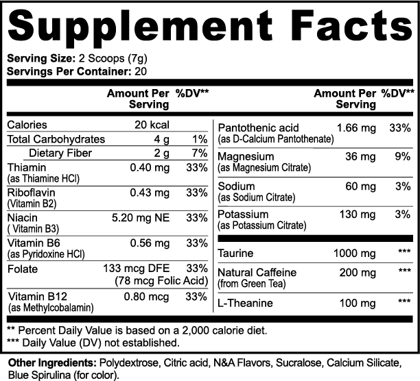 'ALL DAY' Energy Drink Mix (Cotton Candy)