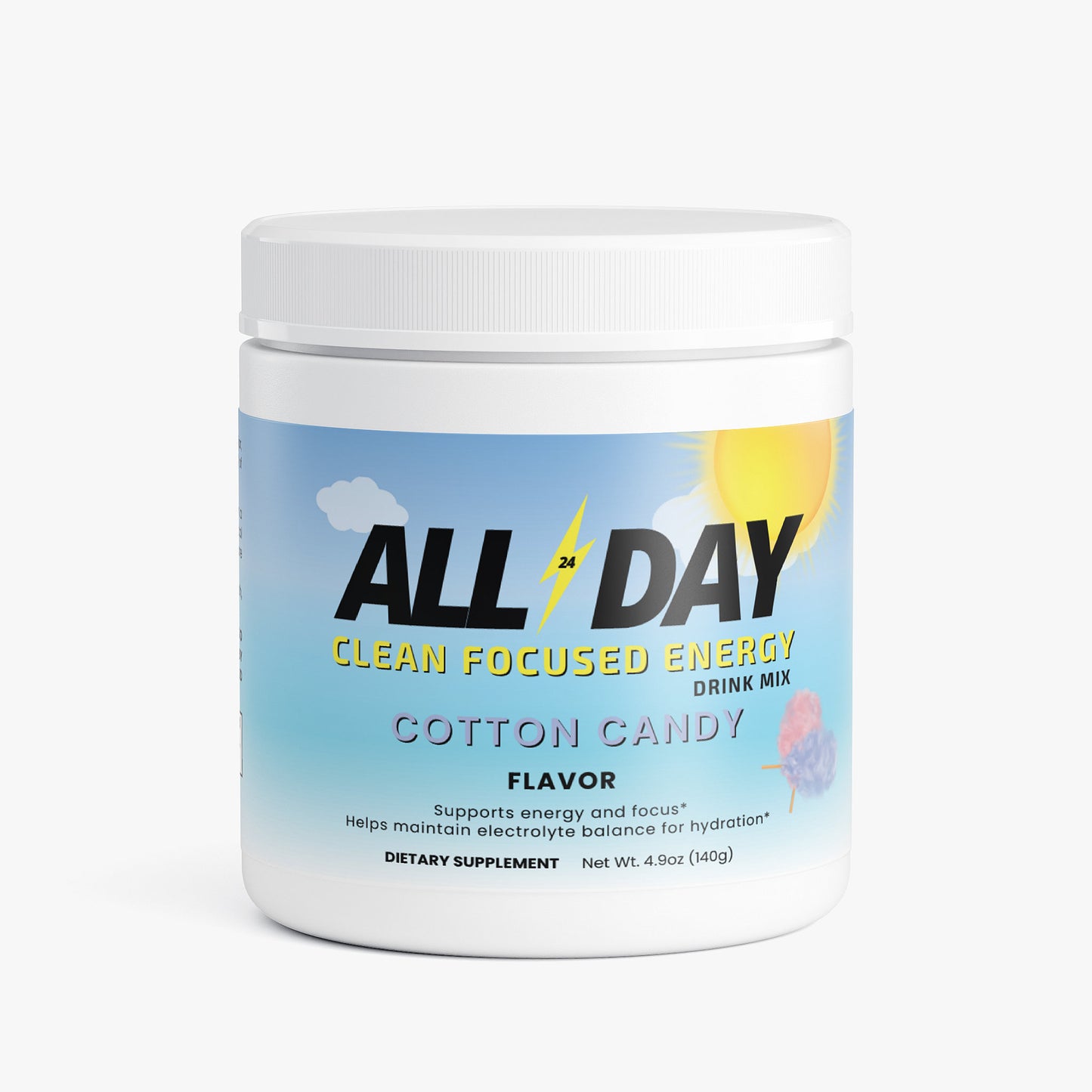 'ALL DAY' Energy Drink Mix (Cotton Candy)