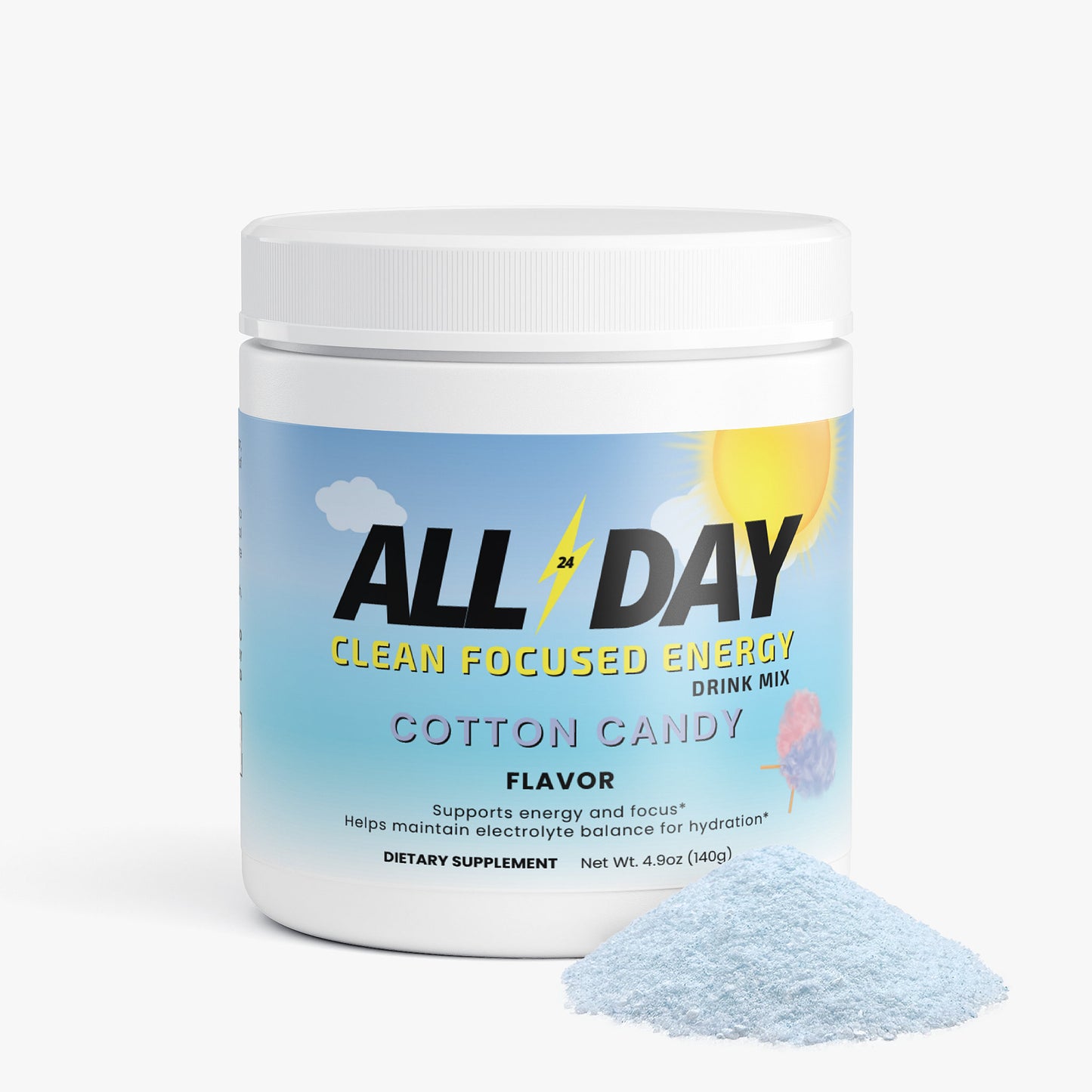 'ALL DAY' Energy Drink Mix (Cotton Candy)
