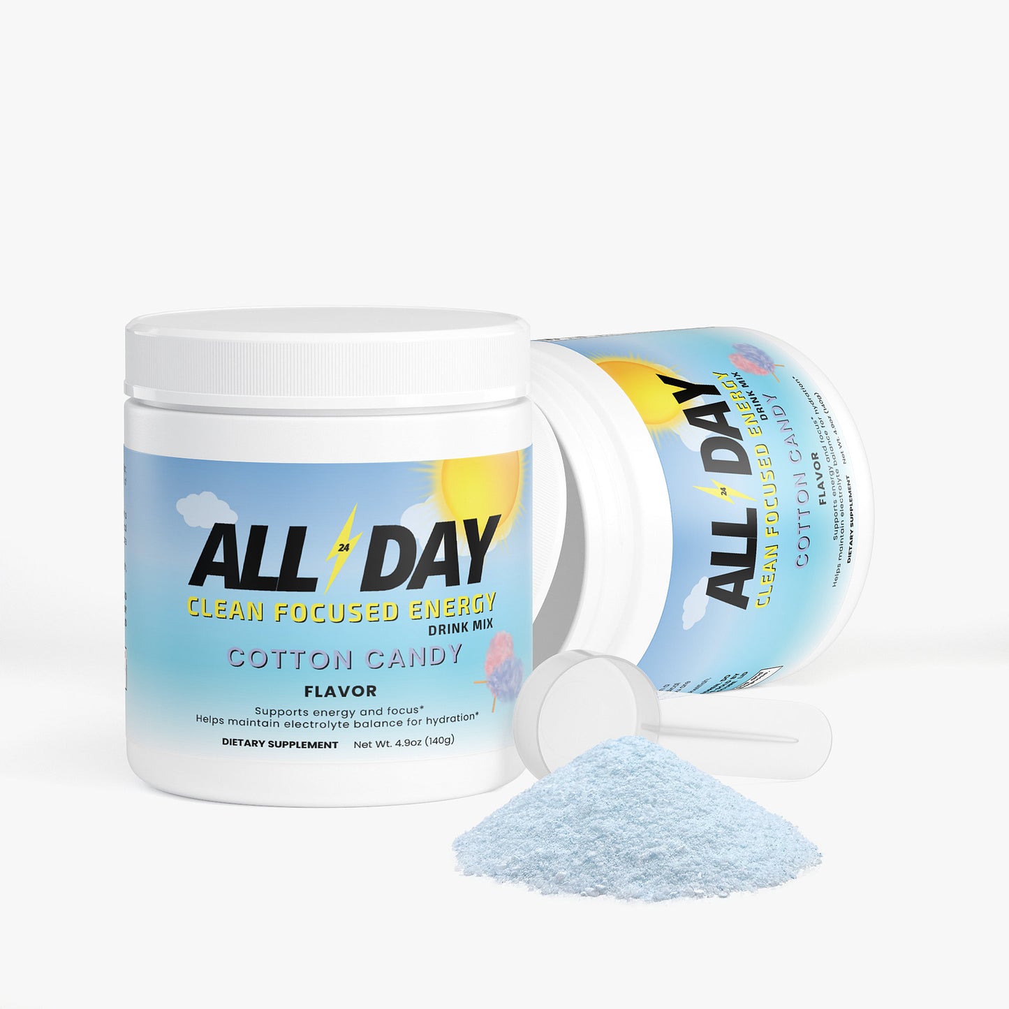 'ALL DAY' Energy Drink Mix (Cotton Candy)