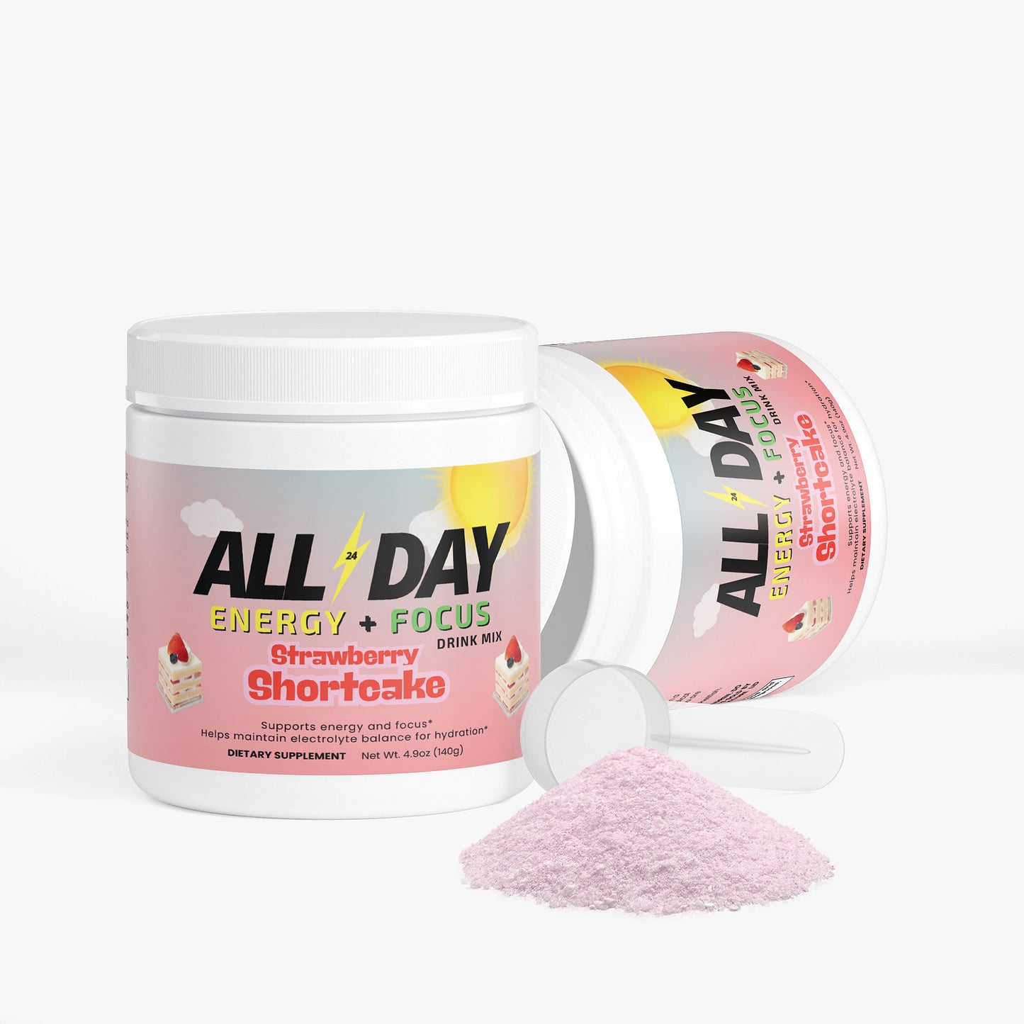 'ALL DAY' Energy Drink Mix (Strawberry Shortcake)