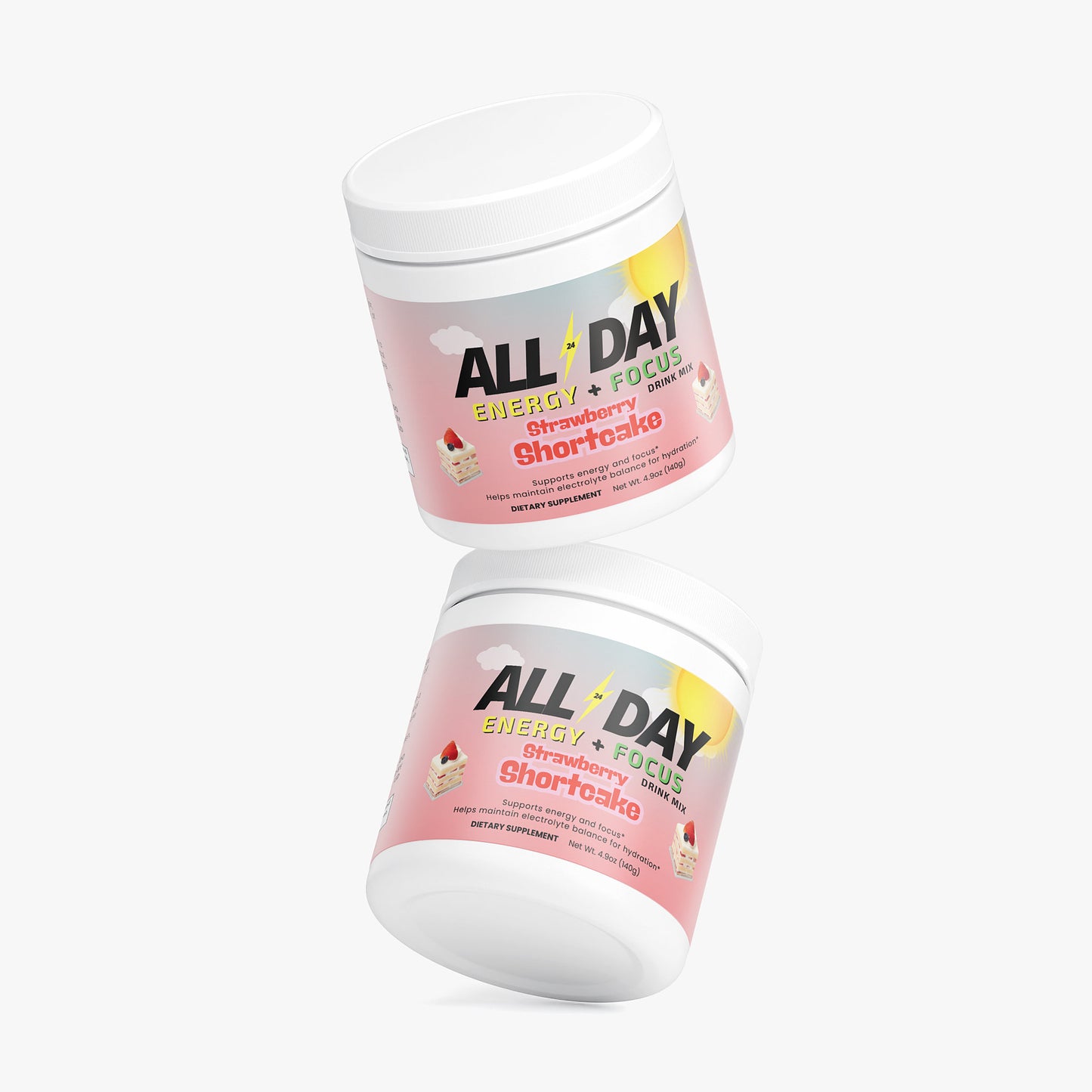 'ALL DAY' Energy Drink Mix (Strawberry Shortcake)